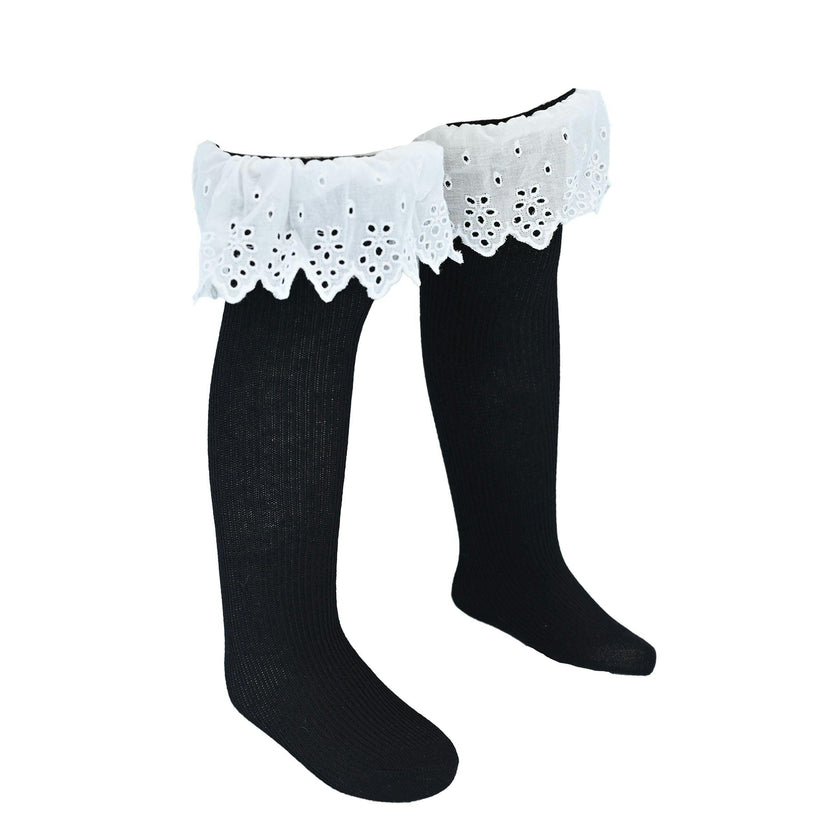 White Trim Skirt Socks
