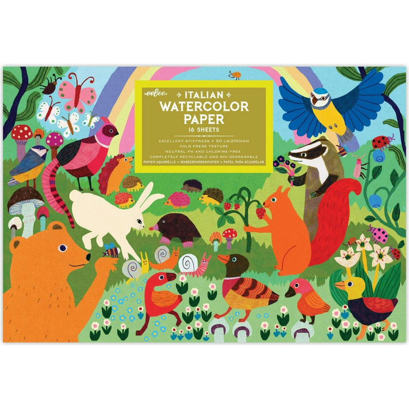 Woodland Rainbow Watercolor Pad/16 Sheets