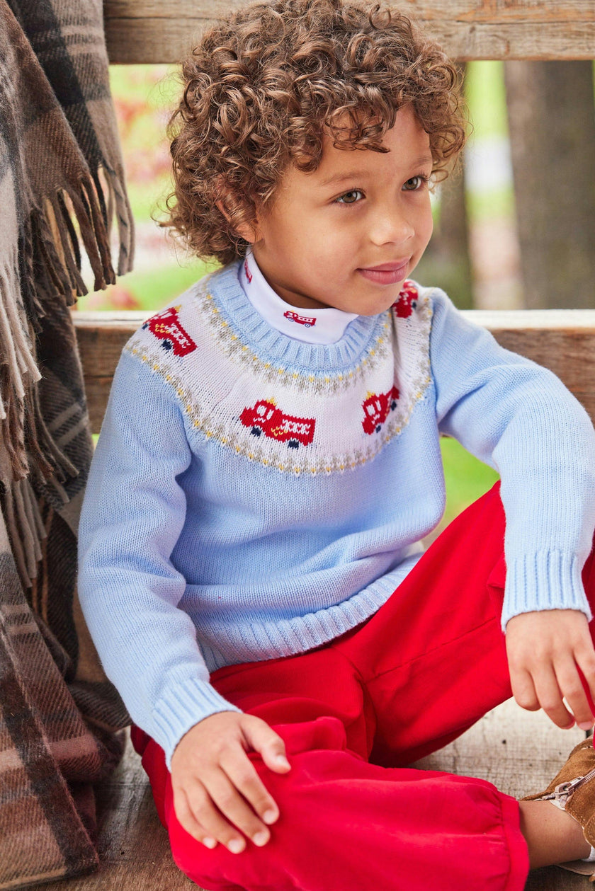 Printed Turtleneck - Fire Trucks