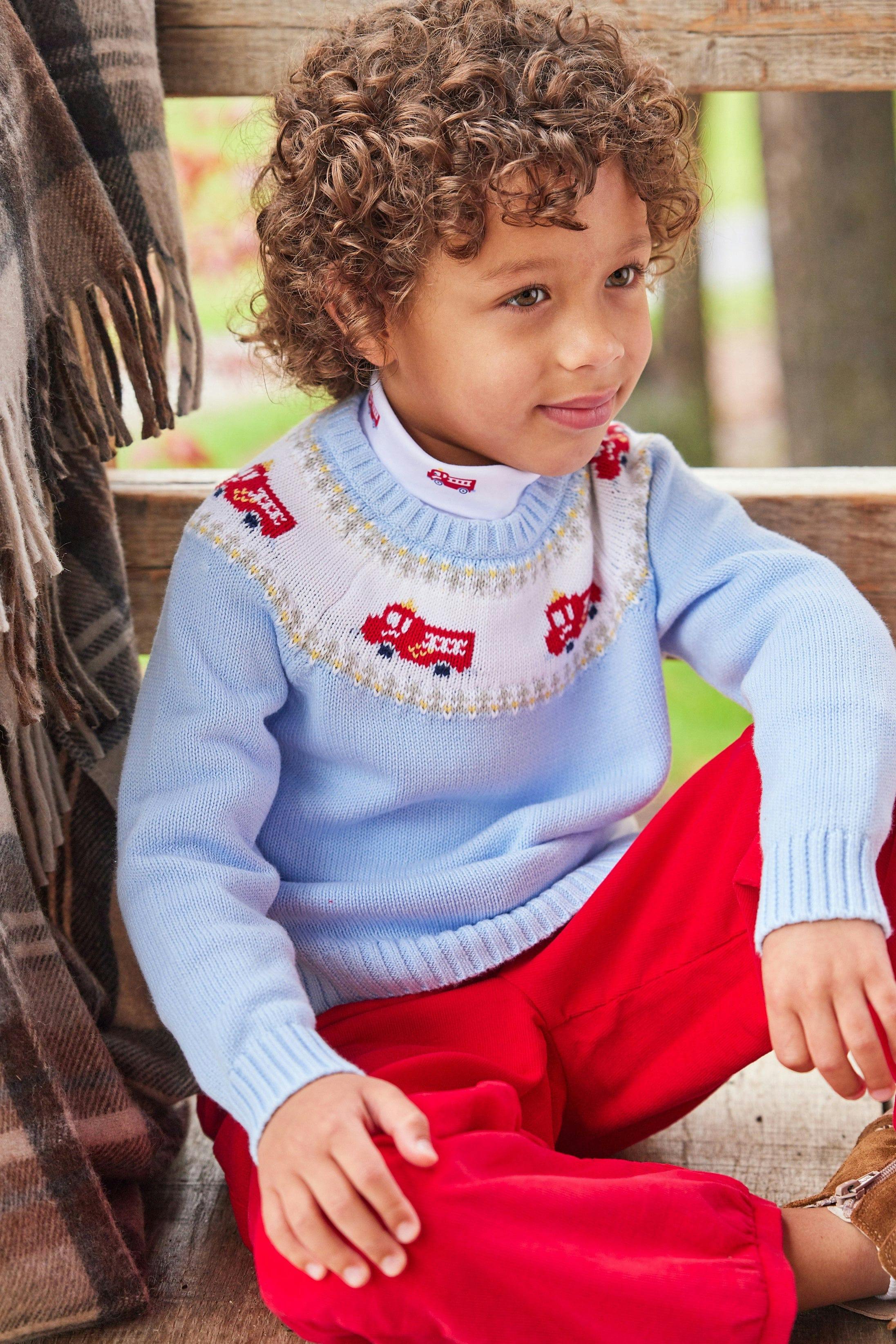 Printed Turtleneck - Fire Trucks