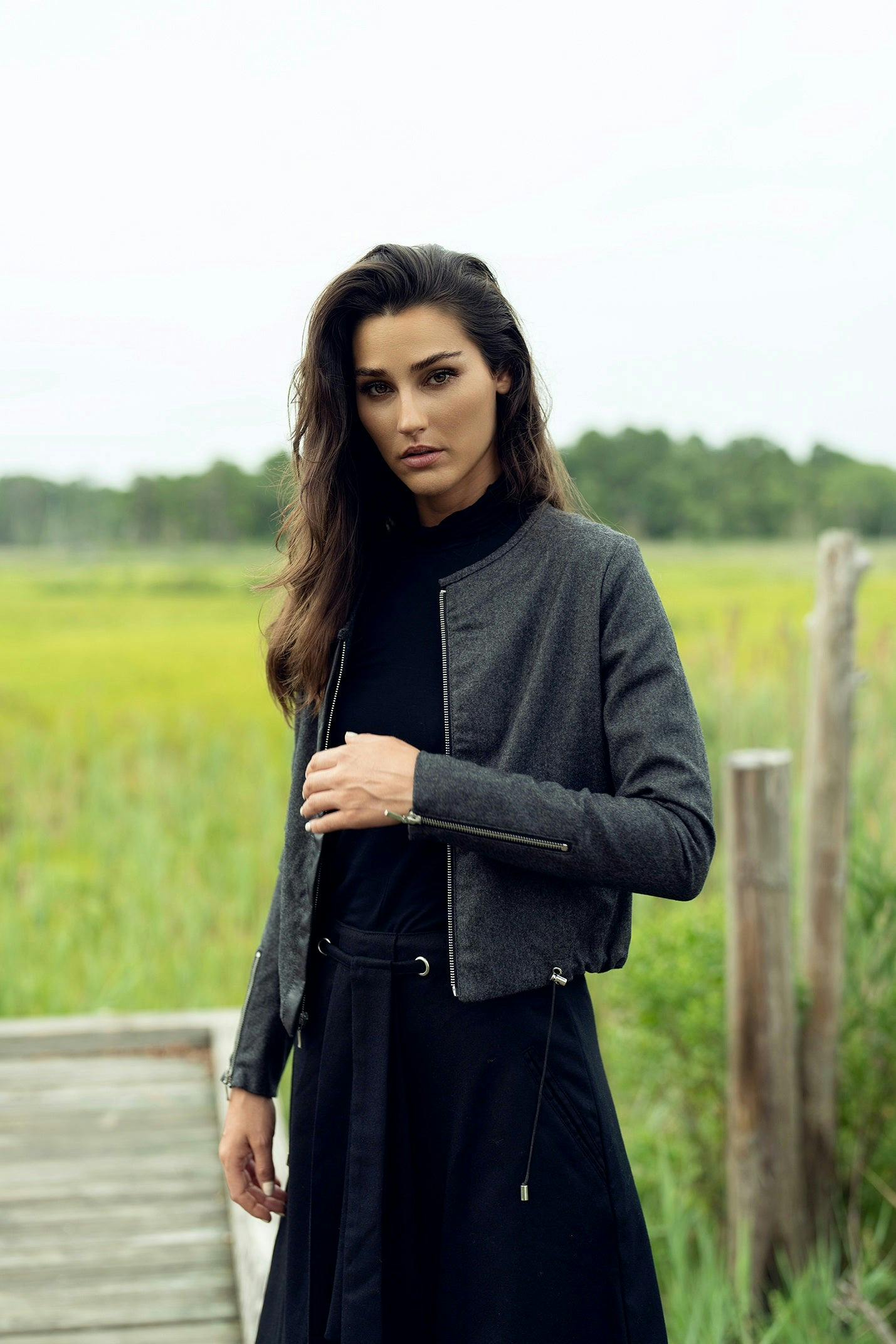 WOOL & LEATHER JACKET