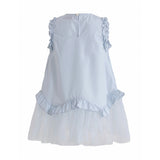 Light Blue Lumielle Ruffle Dress