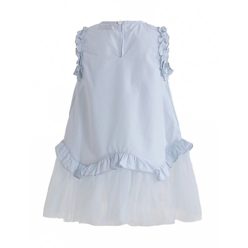 Light Blue Lumielle Ruffle Dress