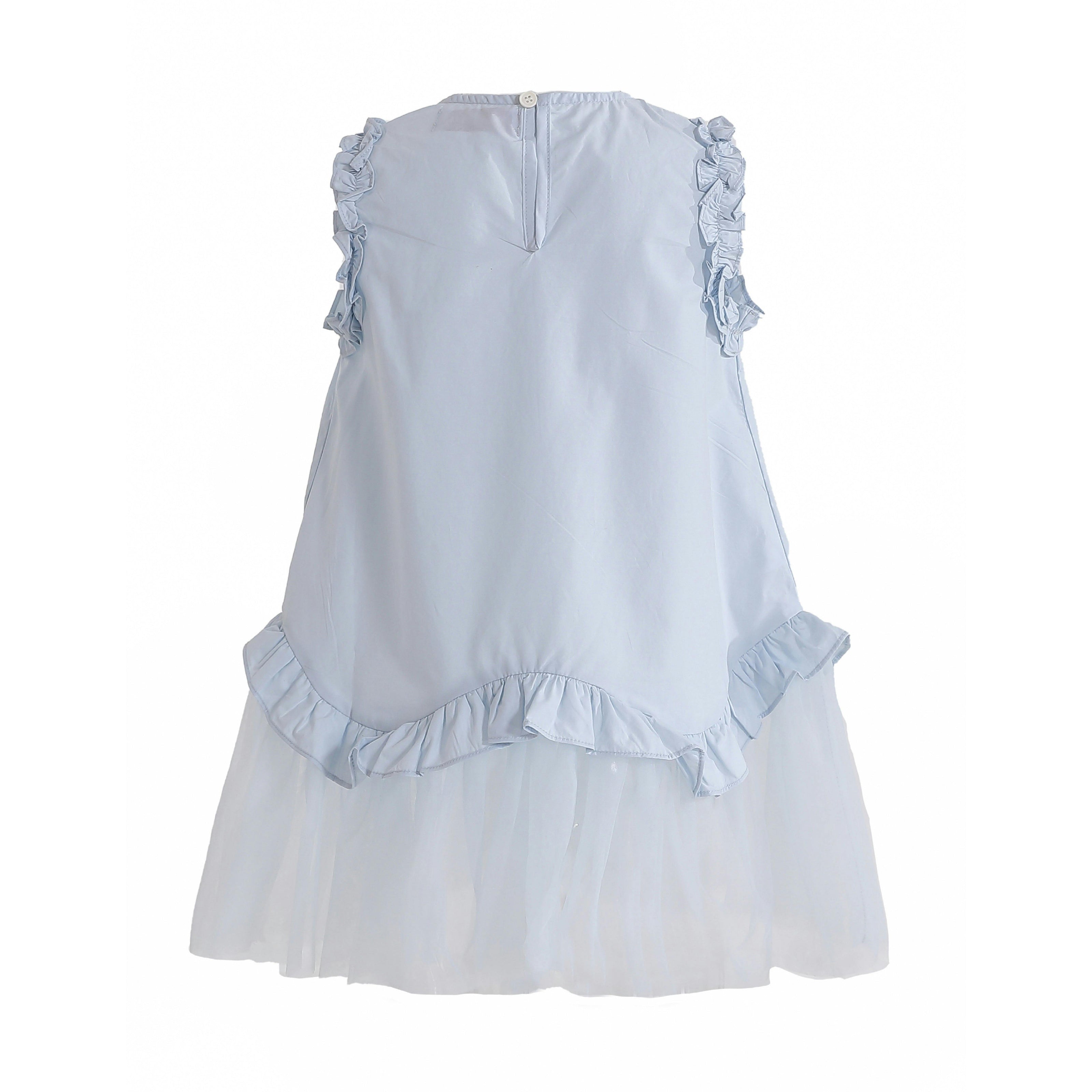 Light Blue Lumielle Ruffle Dress