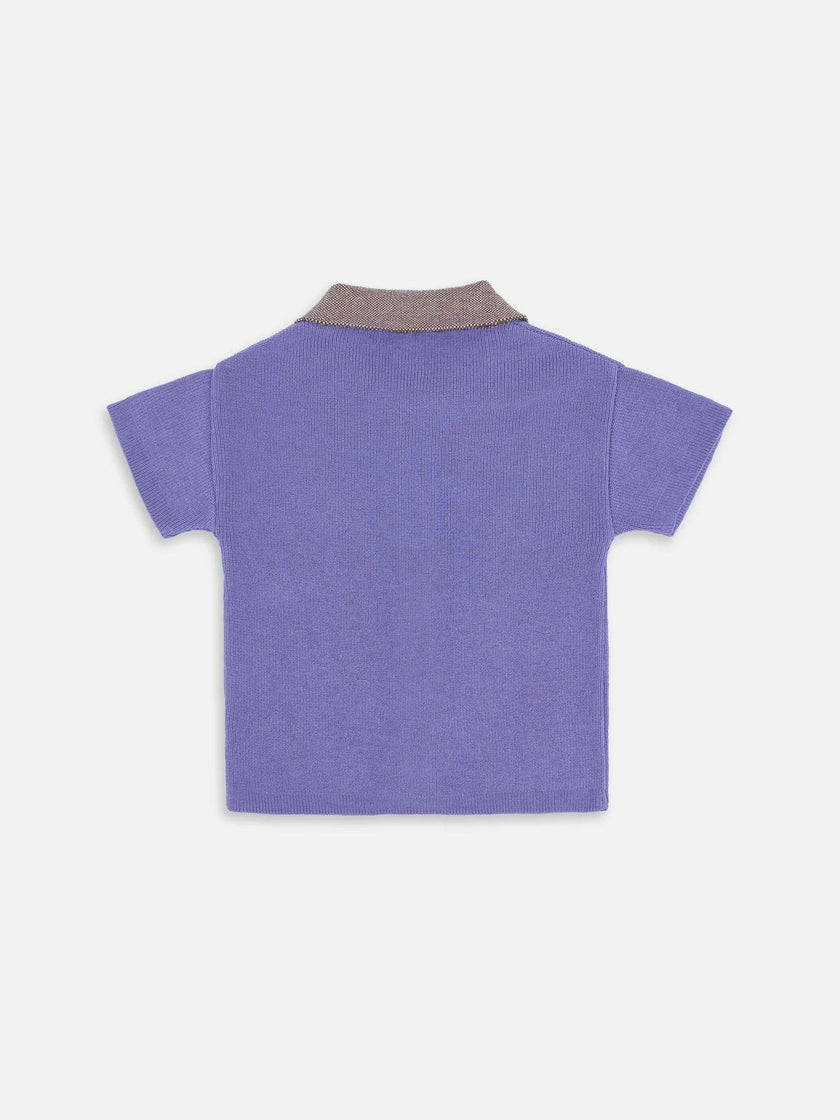 children's organic cotton polo shirt - sunwashed lilac