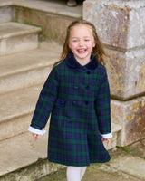 Classic Coat in Navy Plaid