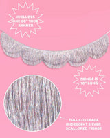 Shimmer Scallop Fringe - scalloped banner