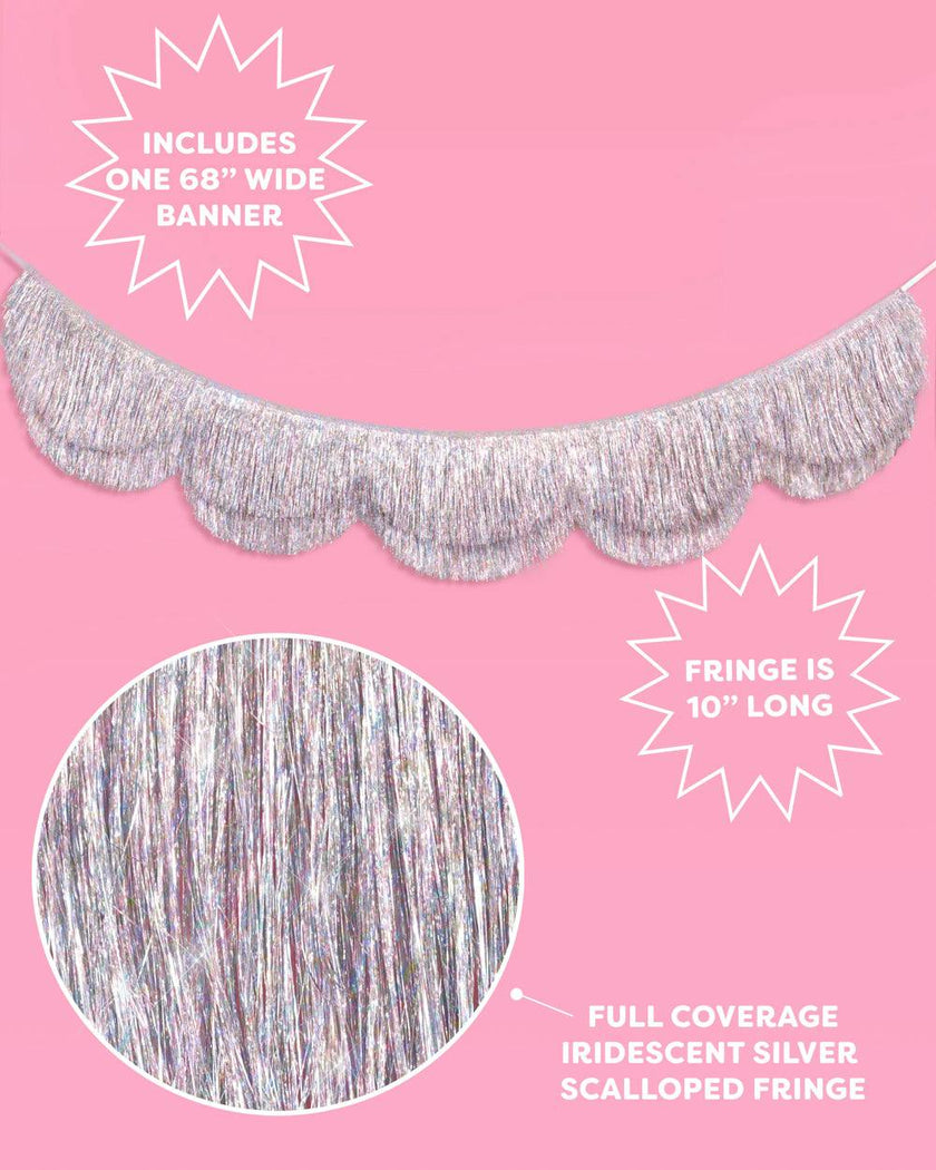 Shimmer Scallop Fringe - scalloped banner