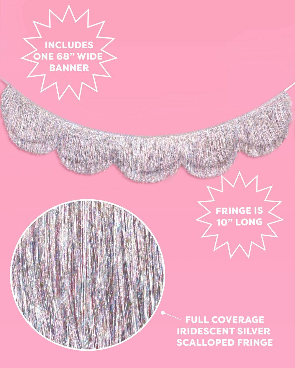 Shimmer Scallop Fringe - scalloped banner