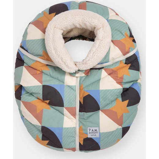 Print Zipped Puffy Car Seat Cocoon