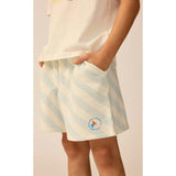 Organic Weekend Shorts in Sky Blue Stripe