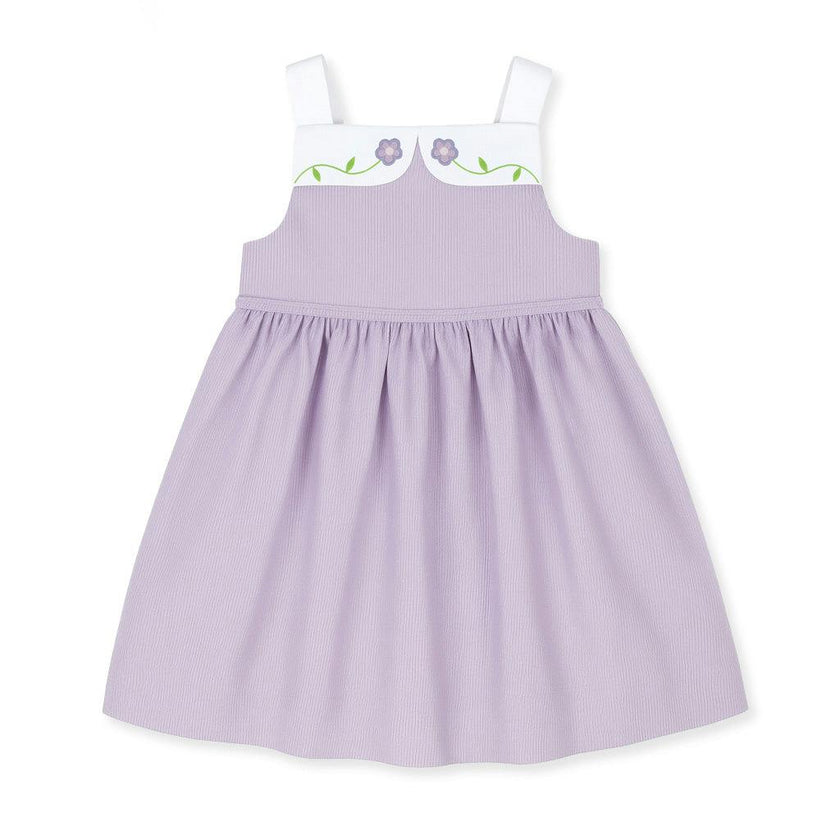 Pincord Dress with Flowers