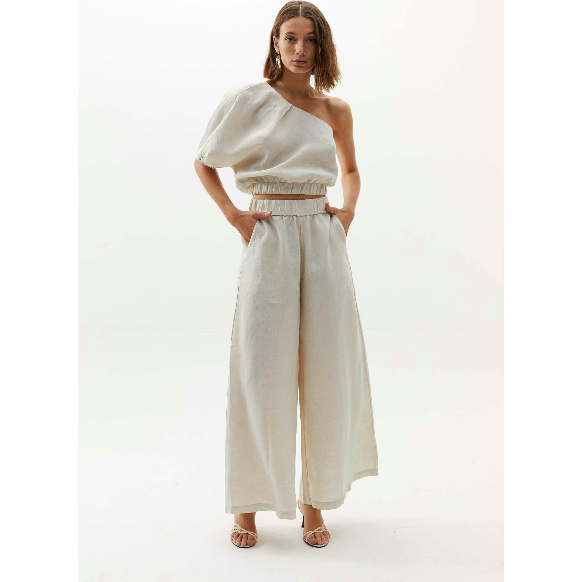 Cape Linen Pants - Natural