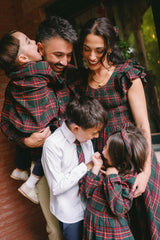 Hattie Dress in Evergreen Plaid