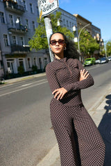 women's longsleeve – choco dots