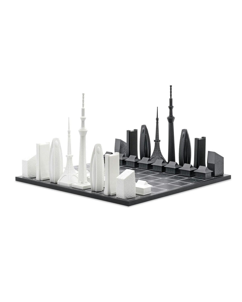 Chess Set Acrylic TOKYO Edition with Tokyo Map Board