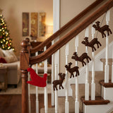 Handmade Reindeer Christmas Garland and Bunting Hand Felted Wool - 6'