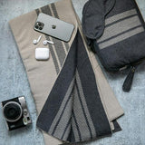 Reversible Stripe Blanket Travel Set