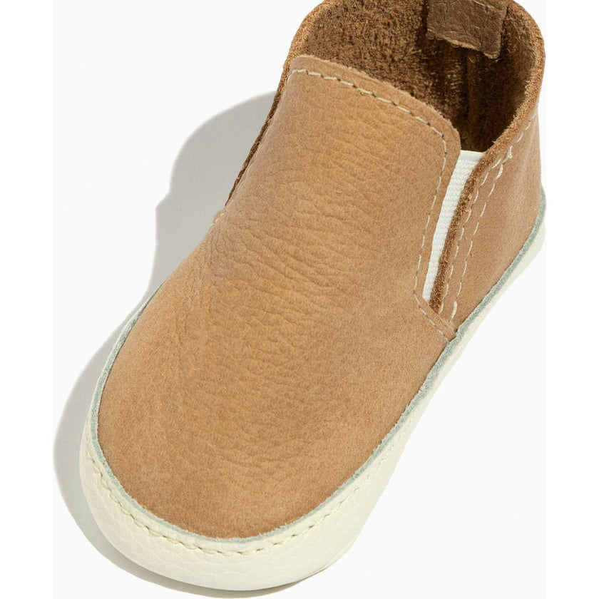 Weathered Brown Slip On Baby Shoe