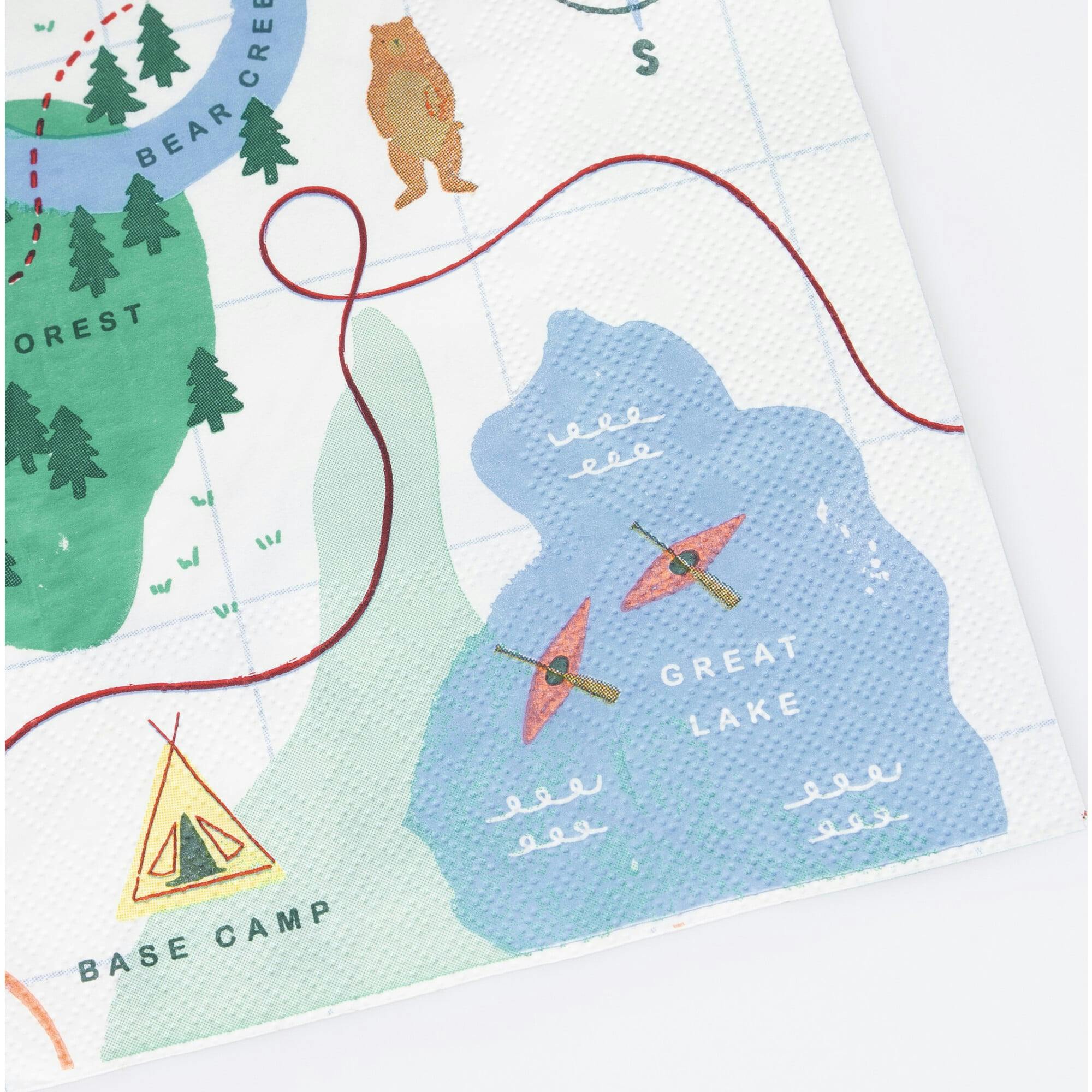 Outdoor Adventures Map Large Napkins