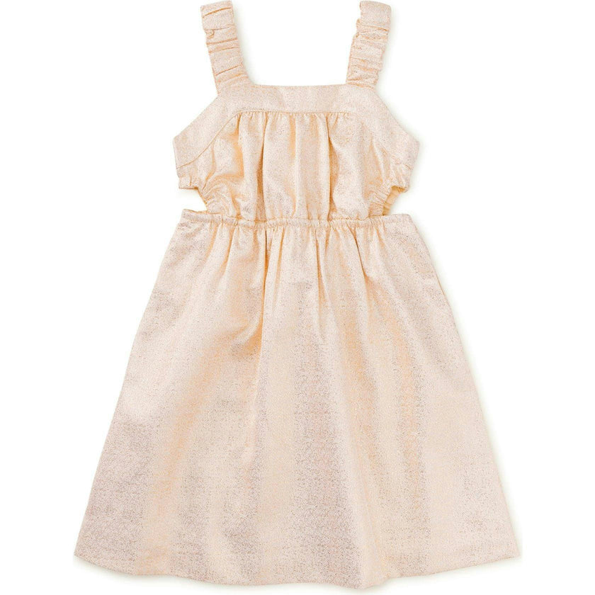 Sparkle Cut-Out Dress, Gold