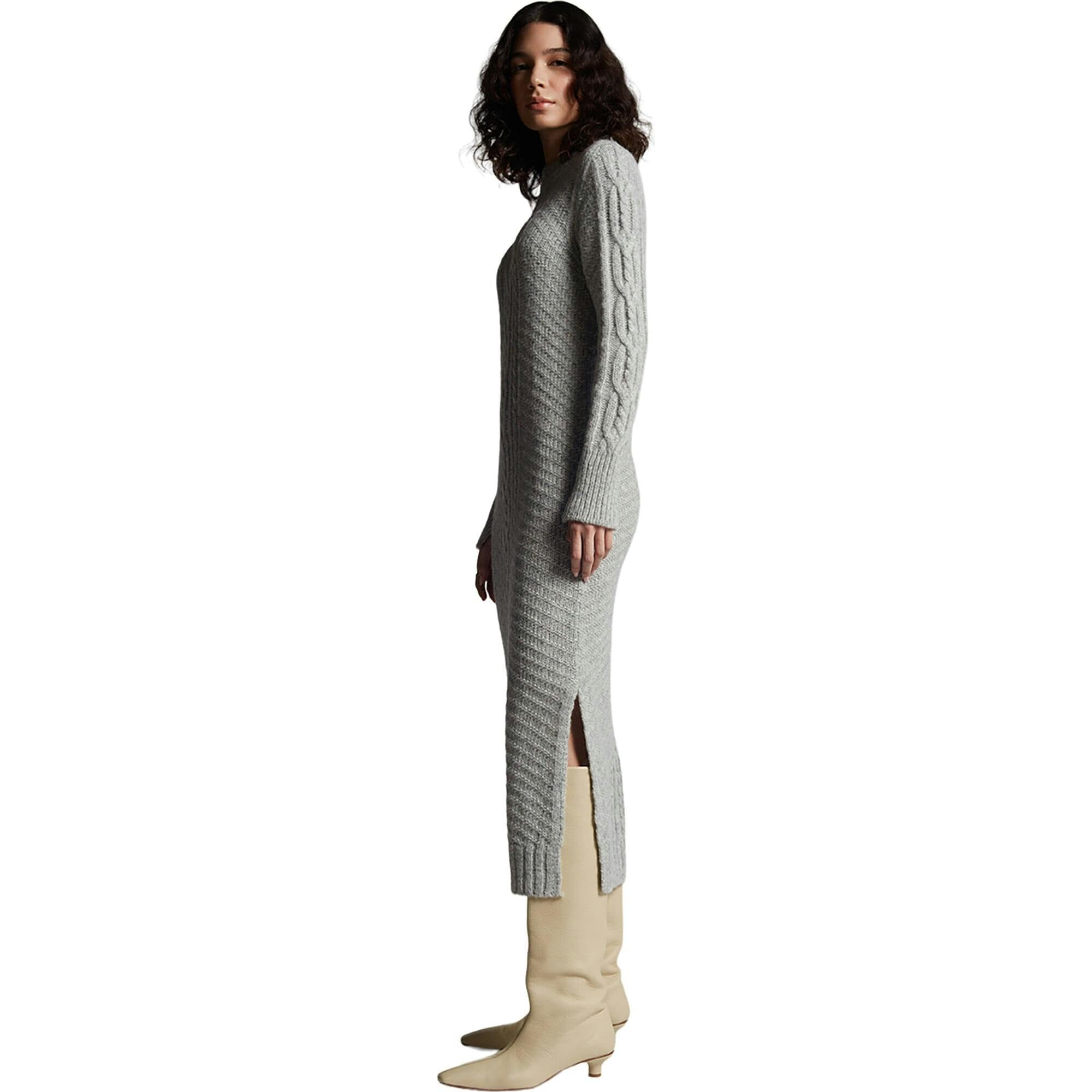 LORA SWEATER DRESS | PALE GREY