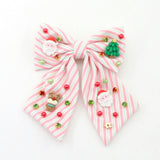 Santa Stripe Bow