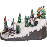 Motion LED Christmas Skiing Village
