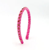 Velvet Stones Pink Headband