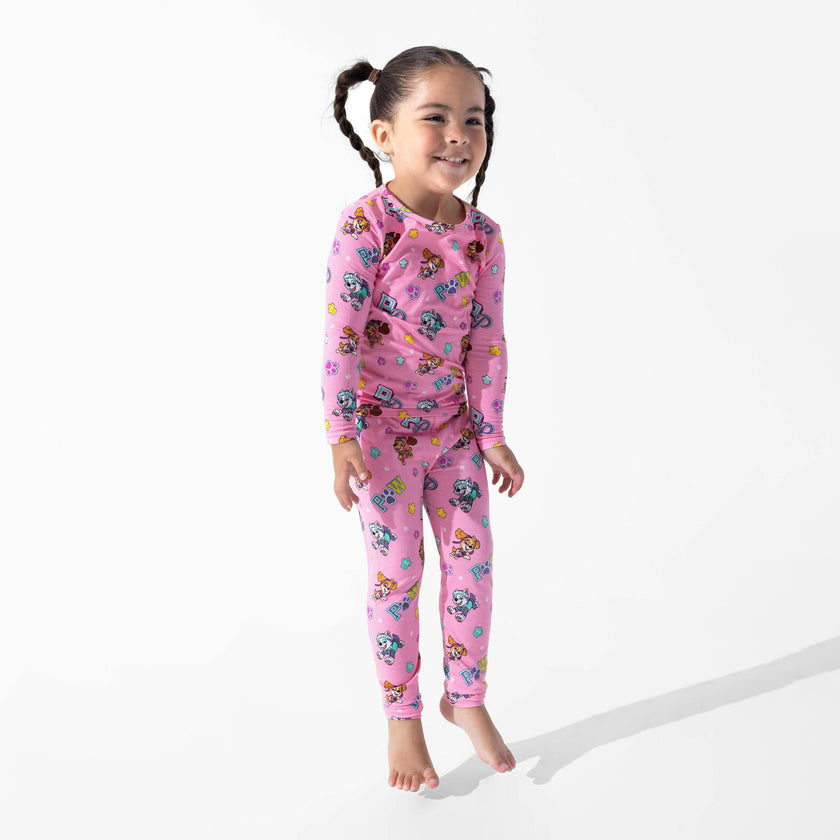 PAW Patrol: Varsity Pink Bamboo Kids Pajamas