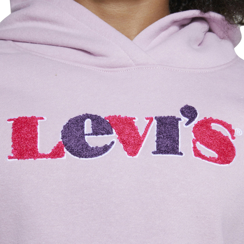 Pink Logo Print Hoodie