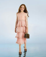 Peggy Lace Midi Dress, Pink