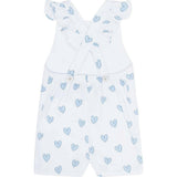 Blue Heart Print Romper