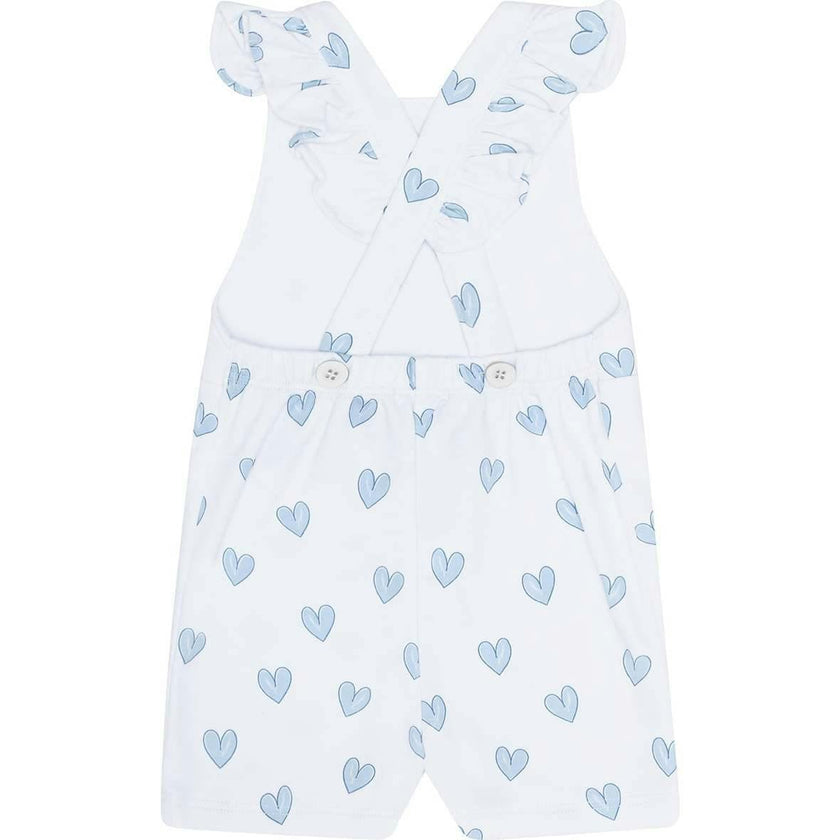 Blue Heart Print Romper