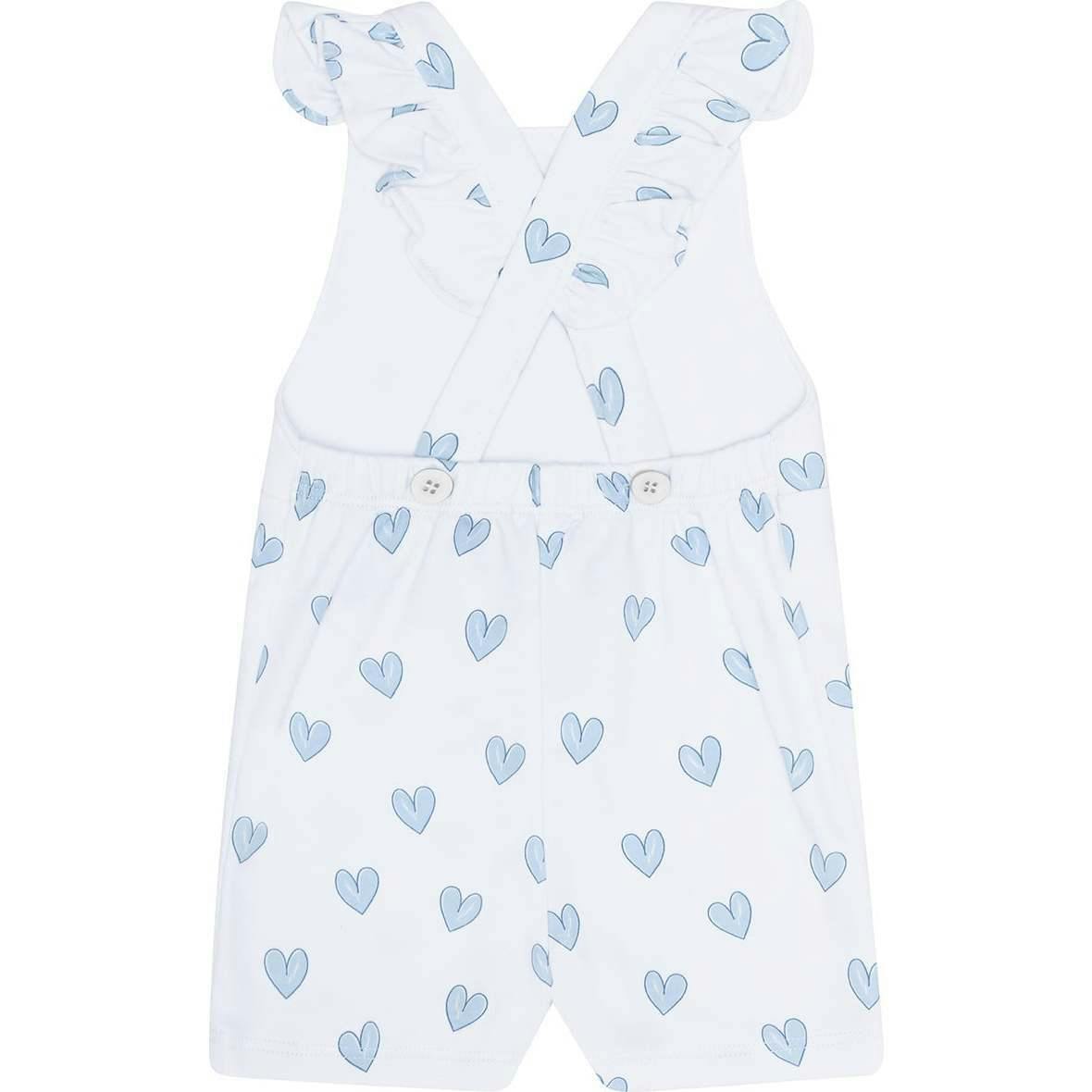 Blue Heart Print Romper