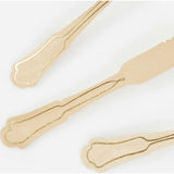 Elegant Gold Foil Detail Wooden Cutlery Set