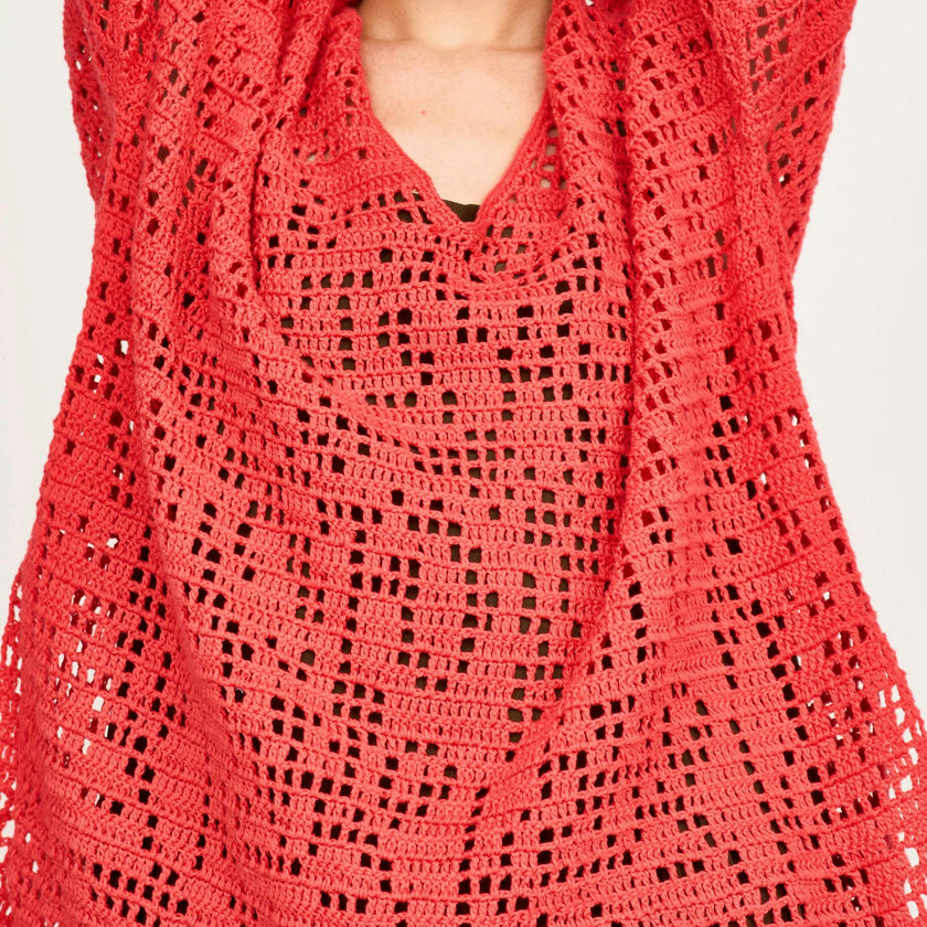 Madrid Hand Crochet Tunic in Chili
