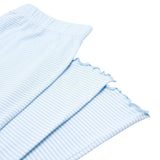Women's Powder Blue Stripe Pima Pajamas Set
