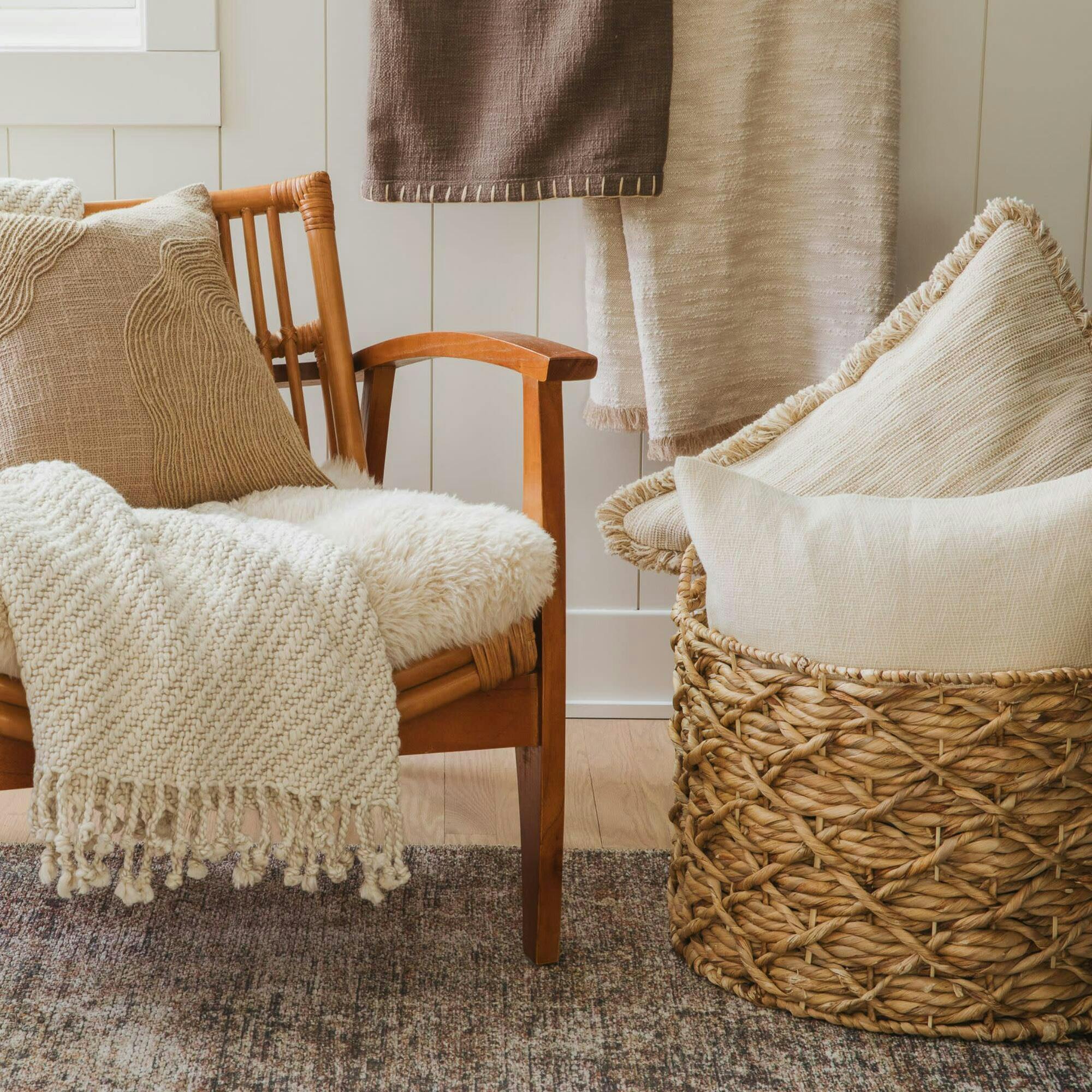 Tranquil Oatmeal Weave Throw
