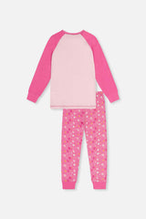 Organic Cotton Two Piece Pajama Set Pink Hanukkah Print