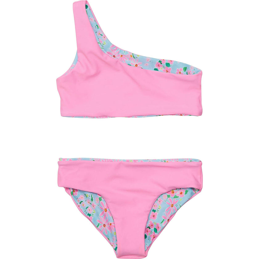 Daisy Chain One Shoulder Reversible Bikini