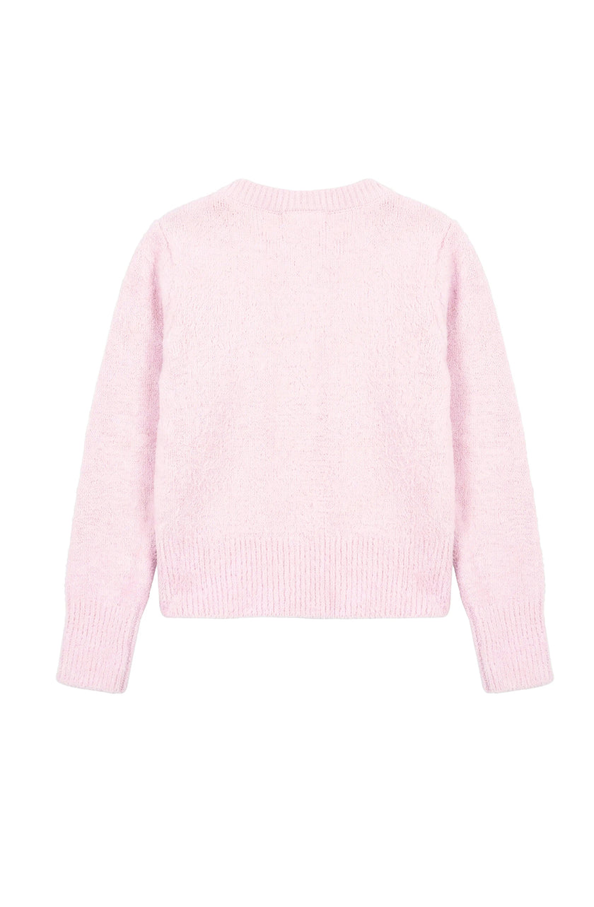 Gracie V-neck Cardigan Sweater - Pink