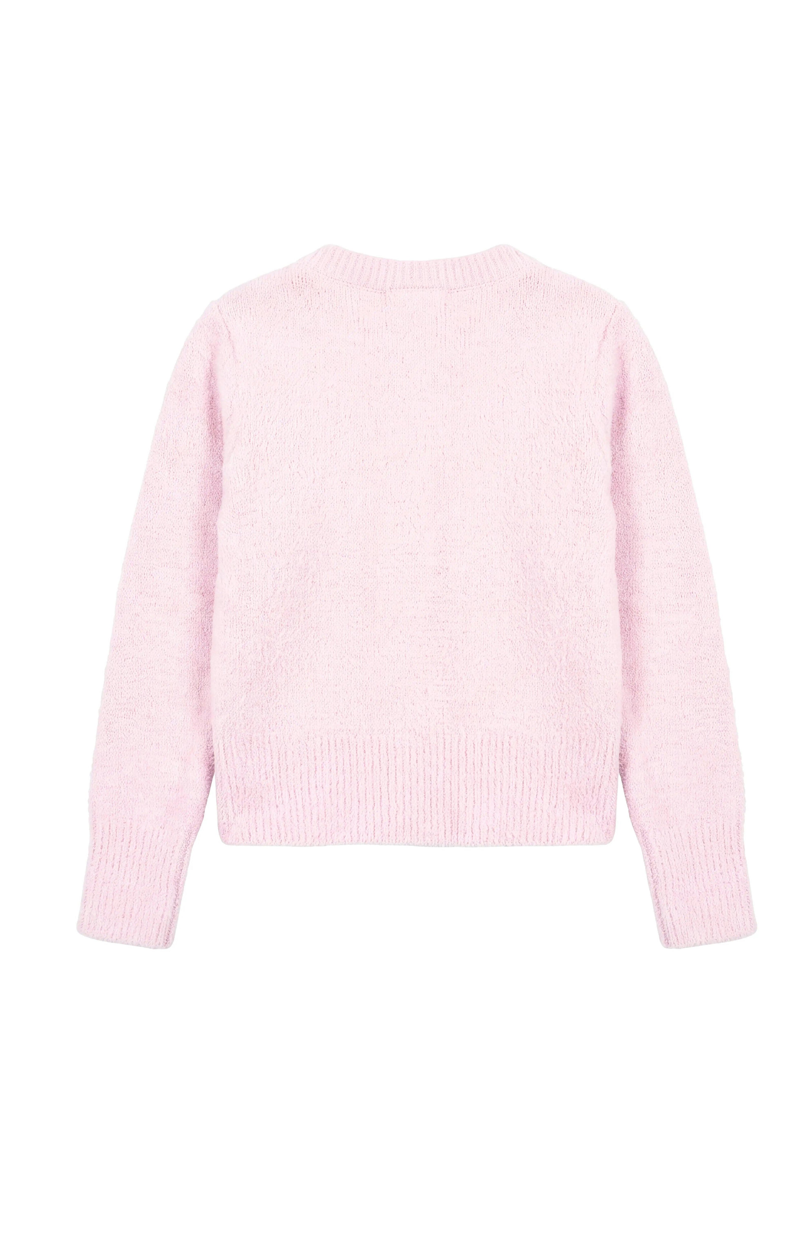 Gracie V-neck Cardigan Sweater - Pink