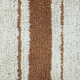Gastro Classic Striped Tea Cloth-Inspired Washable Rug, Brown