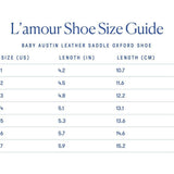 Austin Beige Leather Saddle Oxford Shoe (Baby)