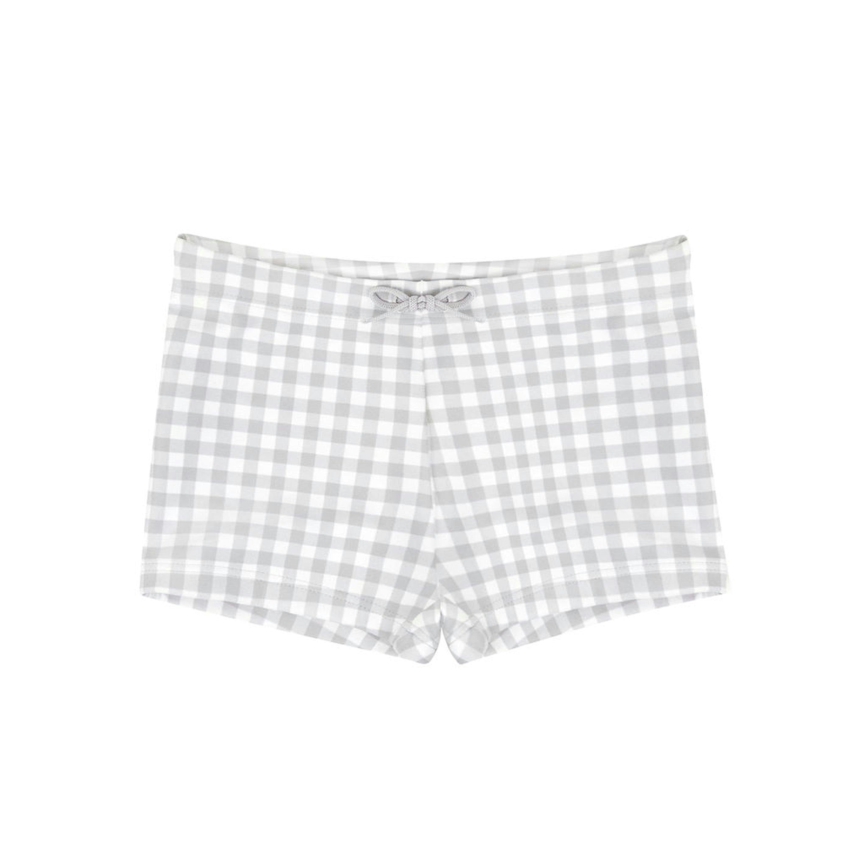 boys dove grey gingham brief