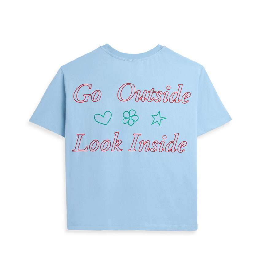 women's t-shirt – go outside look inside