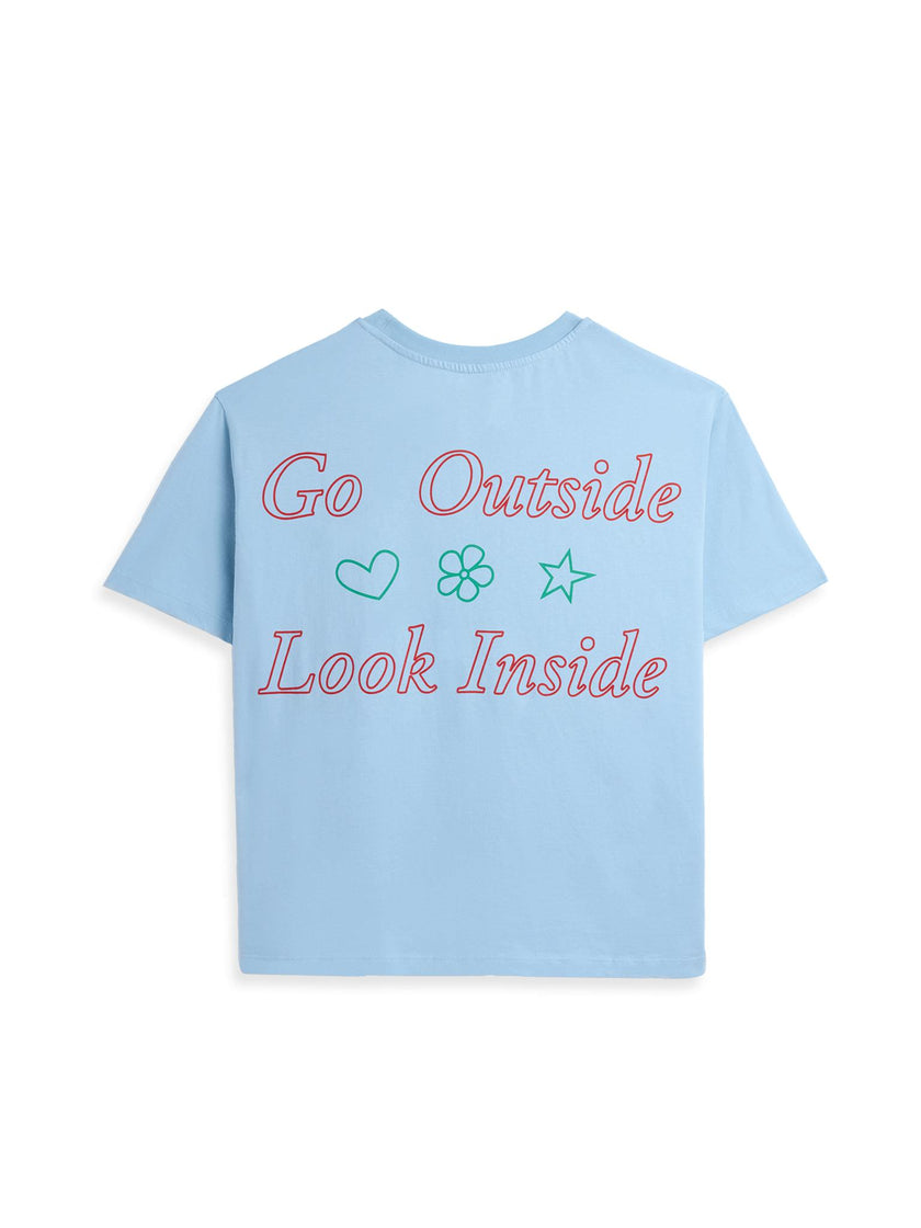 women's t-shirt – go outside look inside