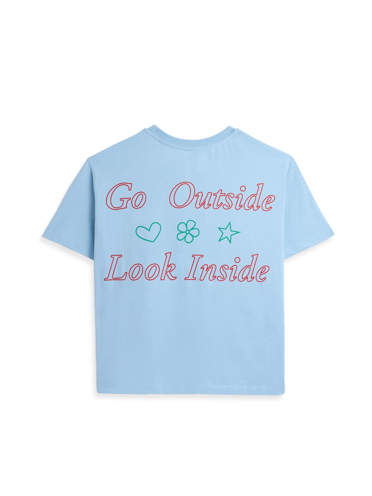 women's t-shirt – go outside look inside