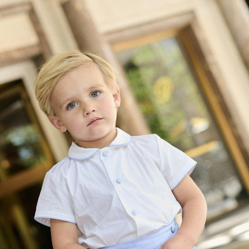 Nicky Hilton x La Coqueta Blue Stripe Chasen Baby Boy Set